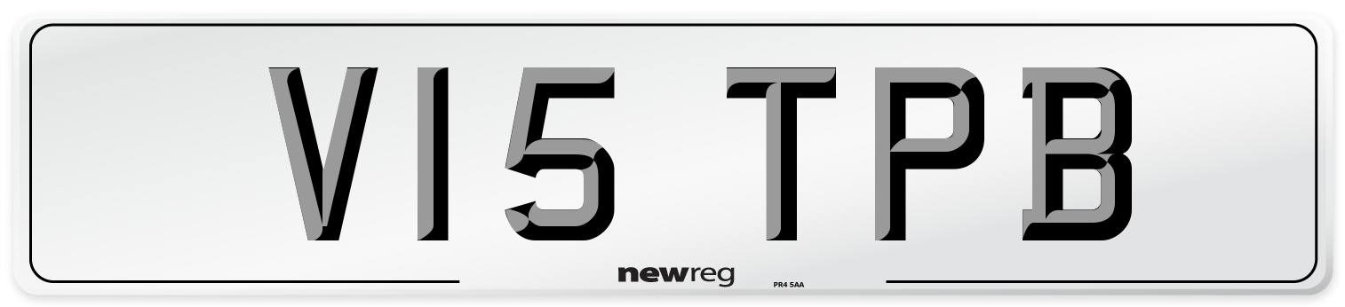 V15 TPB Number Plate from New Reg
